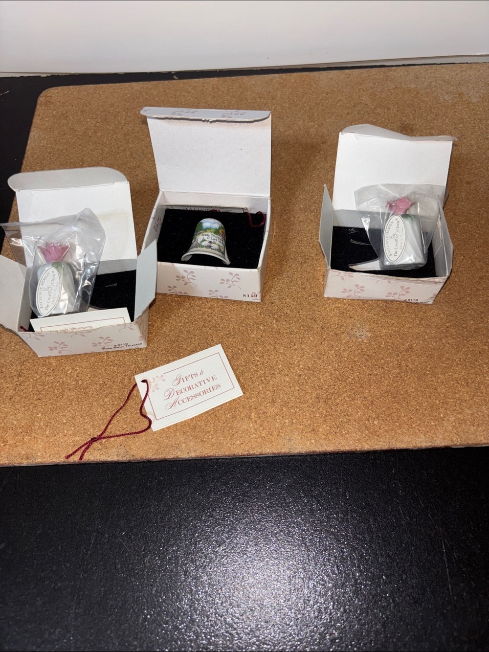 The Creative Circle Porcelain Thimbles - Set of 3